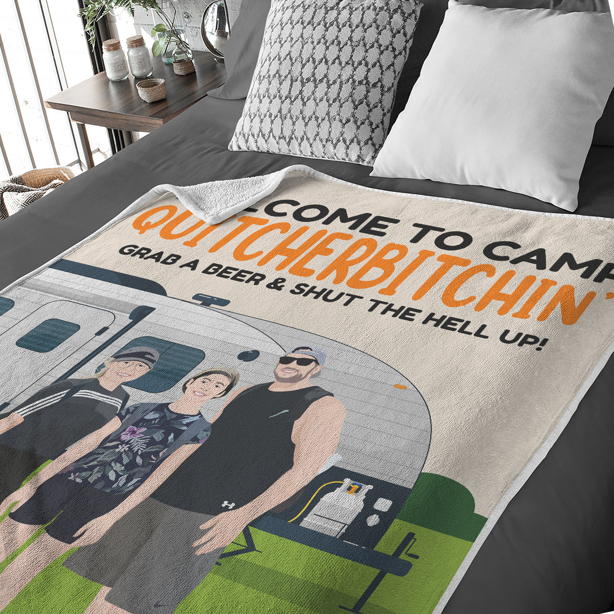 Personalized Family Camping Blanket