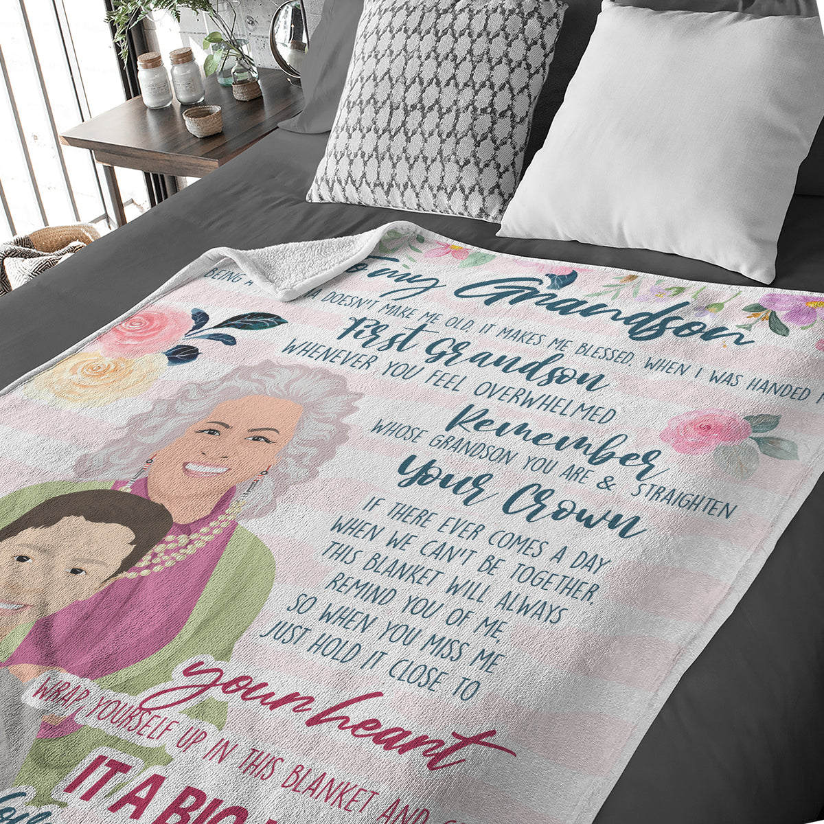 Personalized blanket for online grandson