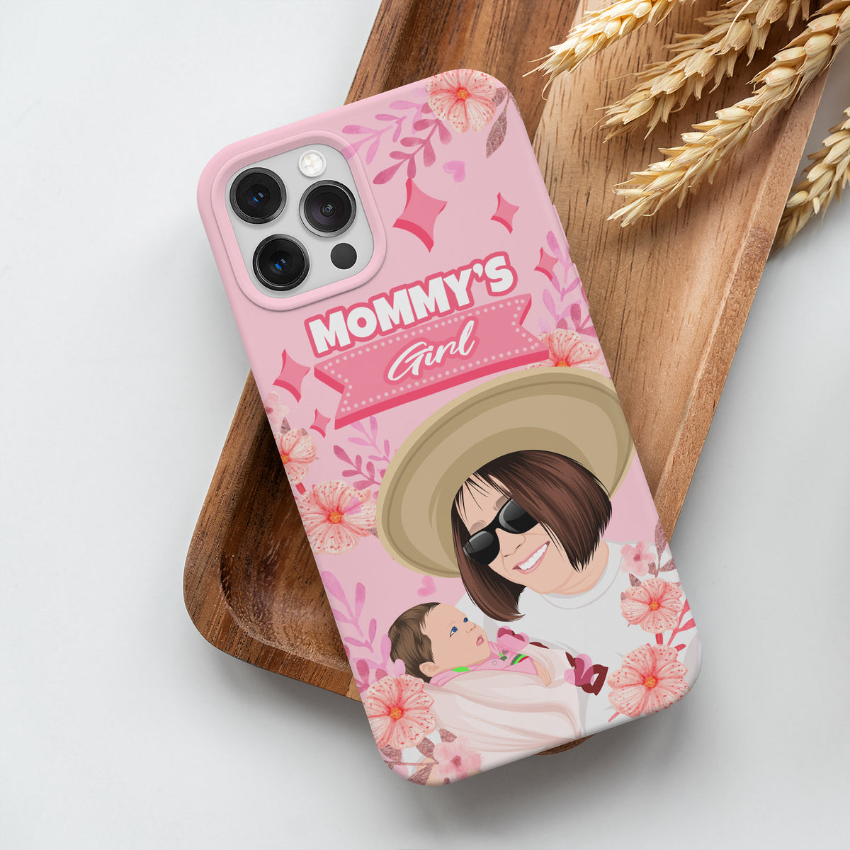 Mommys Girl Phone Case Personalized – Personalized Drawing Gifts, image size:1200x1200