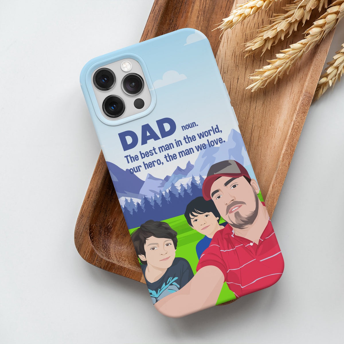 Fathers Day Printed Mobile Cover My Dad Is My Hero Phone Case