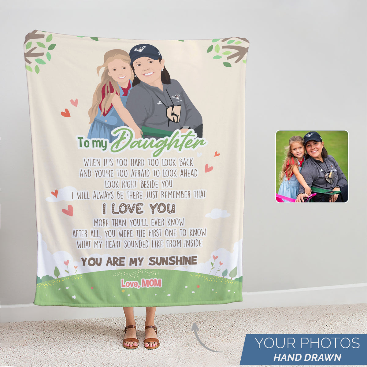 Personalized To My Daughter Blanket Love Mom Personalized