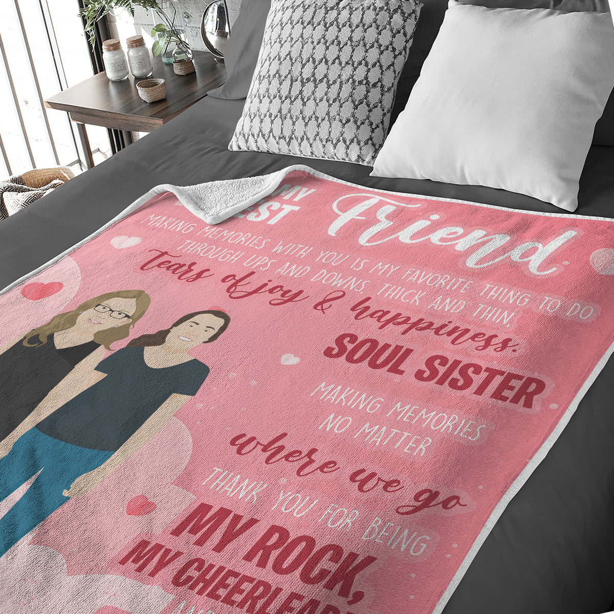 Personalized best best sale friend blankets