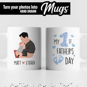 Personalized 1st Fathers Day Mug