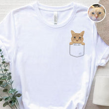 Load image into Gallery viewer, Custom &quot;Cat in Pocket&quot; Shirt
