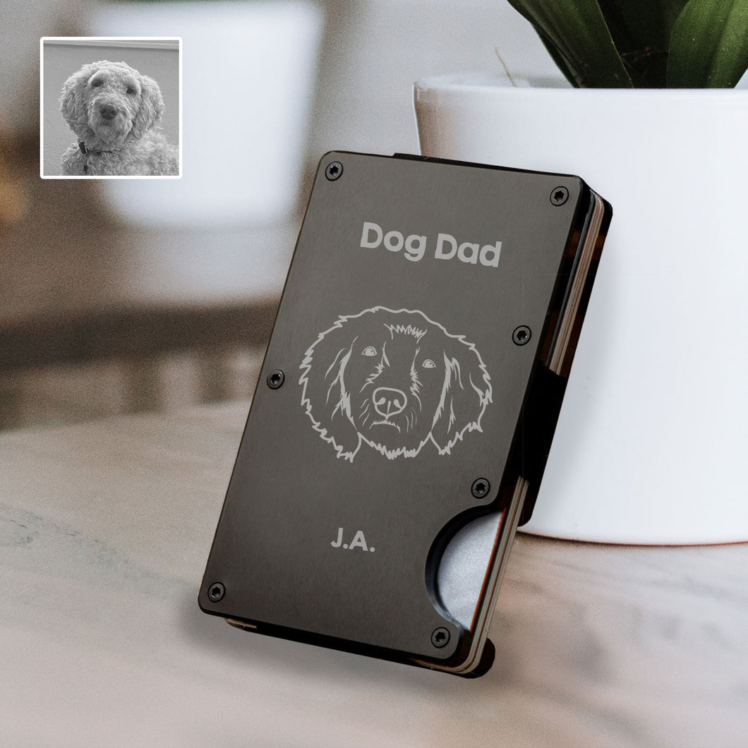 Custom Dog Dad Minimalist Wallet