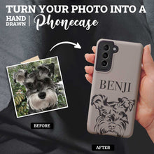 Load image into Gallery viewer, Custom Dog Sketch Phone Case
