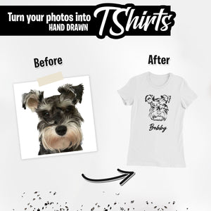 Custom Dog Sketch Female Shirt