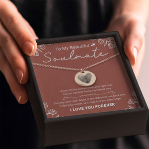 Custom Double Fingerprint Necklace Gift
