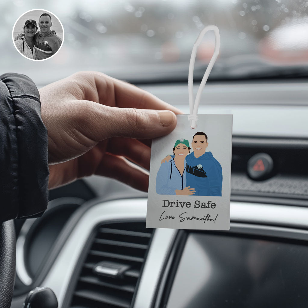 Personalized Drive Safe Couples Air Freshener