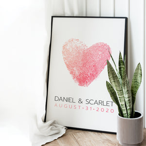 Custom Drawn Fingerprint Portraits