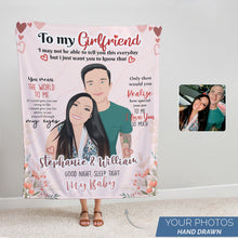 Load image into Gallery viewer, To My Girlfriend I Love You Blanket Personalized
