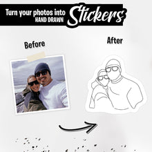 Load image into Gallery viewer, Personalized Couples Line Art Stickers
