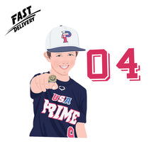 Load image into Gallery viewer, Custom Baseball Number Portraits - Digital | Printable Art
