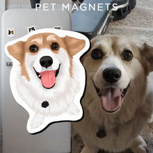 Load image into Gallery viewer, Custom Pet Portrait Magnets

