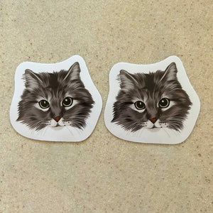 Custom Cat Face Stickers