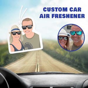 Personalized Couples Portrait Air Freshener