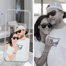 Load image into Gallery viewer, Couples Drawing Clear Phone Case
