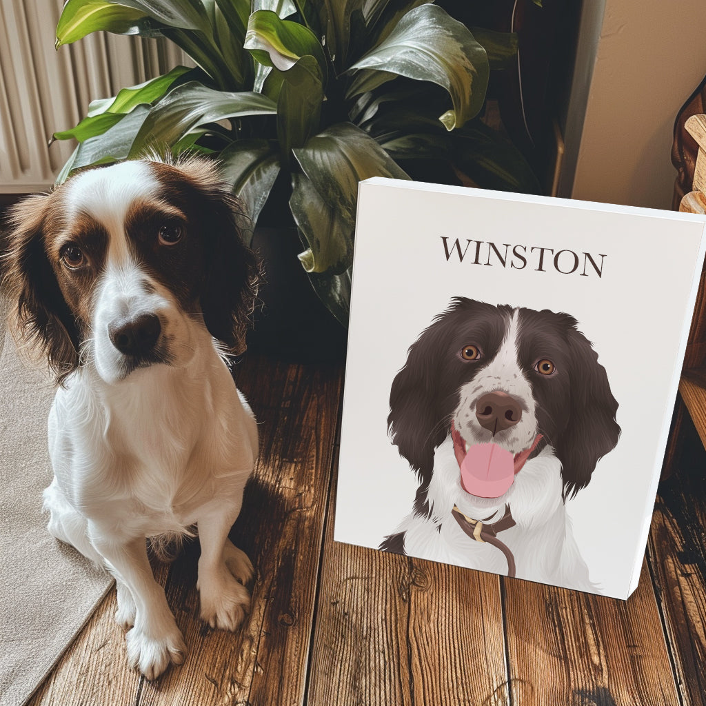Custom Dog Portrait Canvas