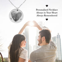 Load image into Gallery viewer, Custom Double Fingerprint Necklace
