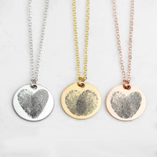 Load image into Gallery viewer, Custom Double Fingerprint Necklace

