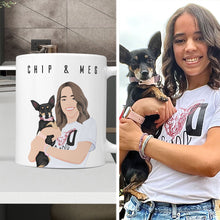 Load image into Gallery viewer, Personalized Dog and Owner Mug
