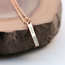 Load image into Gallery viewer, Personalized Fingerprint Bar Necklace
