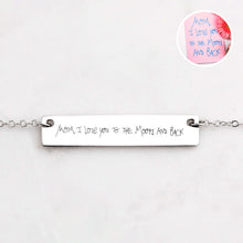 Load image into Gallery viewer, Custom Handwriting Bar Necklace
