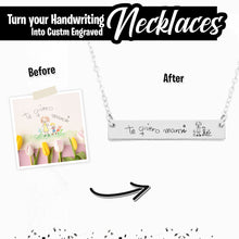 Load image into Gallery viewer, Custom Handwriting Bar Necklace
