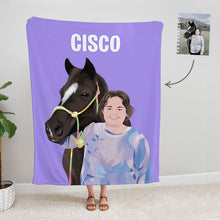 Load image into Gallery viewer, Custom Drawn Horse Blanket
