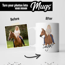 Load image into Gallery viewer, Custom Horse Drawing Mug
