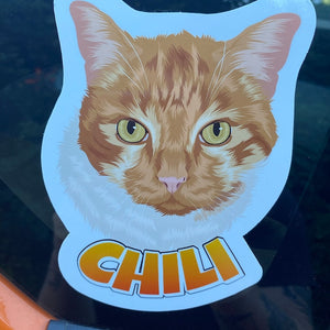 Custom Cat Face Stickers