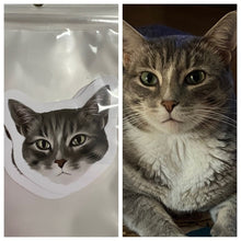 Load image into Gallery viewer, Custom Cat Face Stickers
