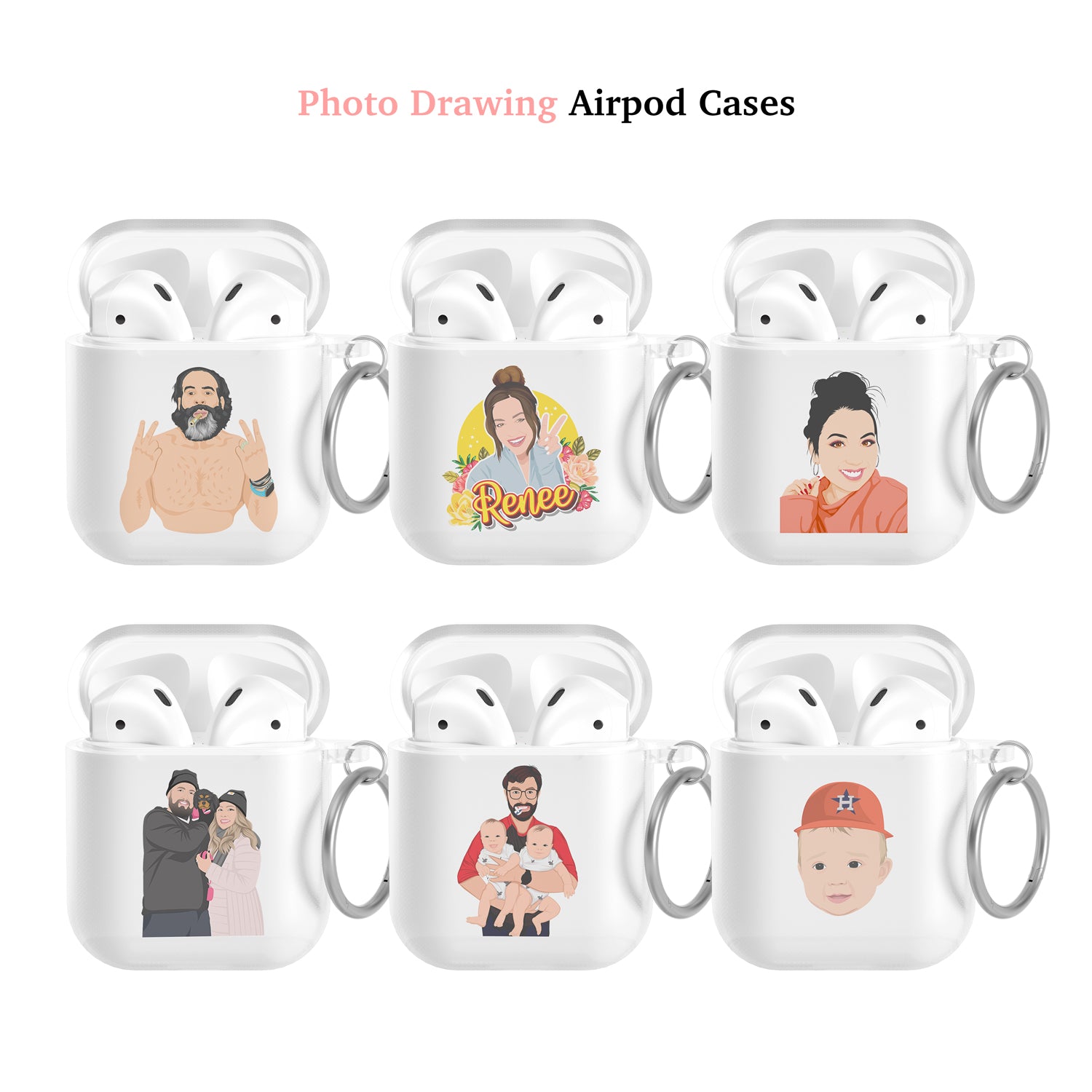 Custom Drawing Airpod Cases - Main Image
