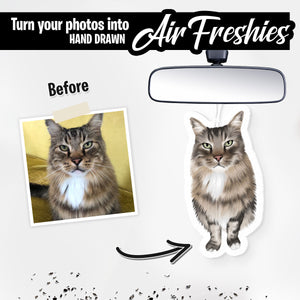 Personalized Cat Portrait Air Freshener