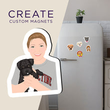 Load image into Gallery viewer, Custom Pet &amp; Owner Fridge Magnets
