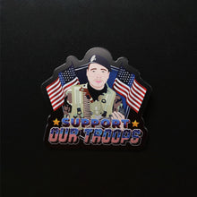 Load image into Gallery viewer, Support Our Troops USA Sticker Personalized
