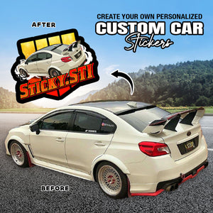 Custom Car Stickers - Photo Drawing