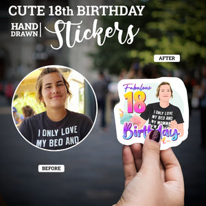 Cute 18th Birthday Girl Stickers