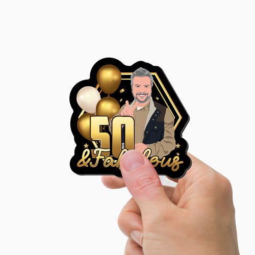50 and Fabulous Magnet Personalized