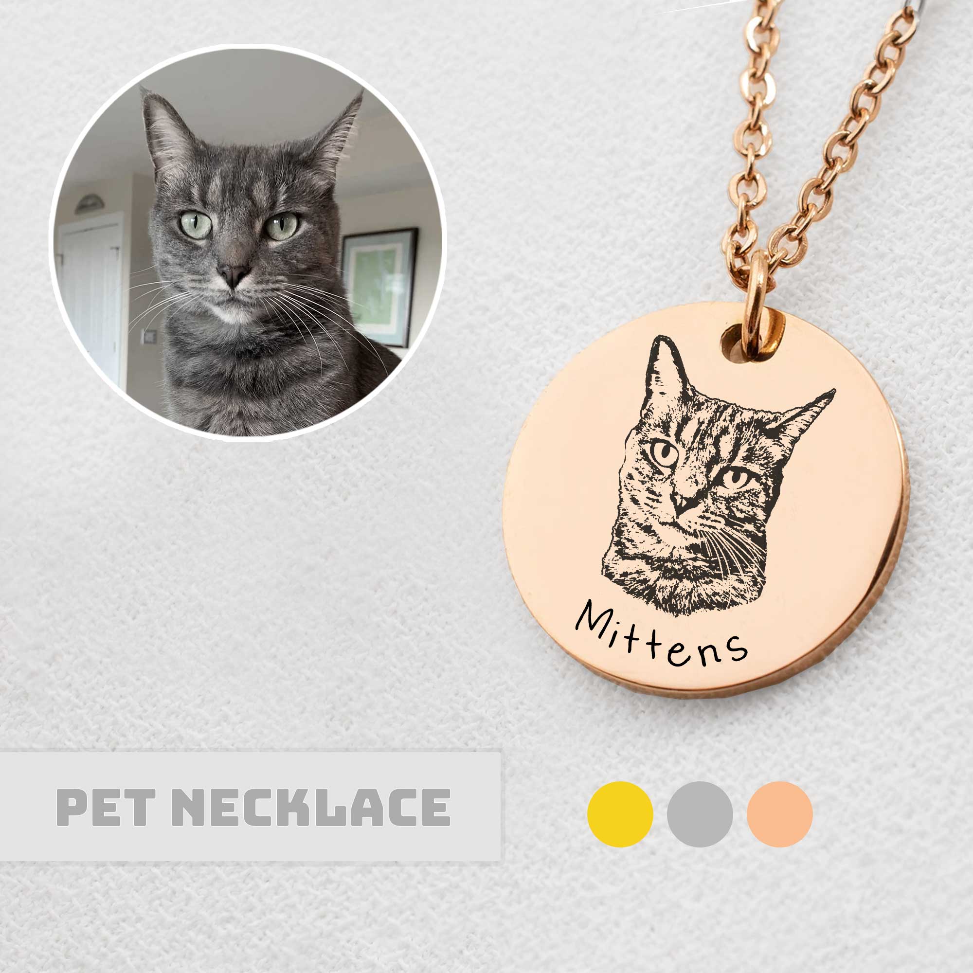 Custom Dog Necklace, Personalized Dog Portrait Necklace, Dog Lover Necklace,  Pet Memorial Necklace, Animal Portrait Necklace
