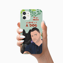 Load image into Gallery viewer, All I Need is Love and a Dog Phone Case Personalized
