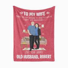 Load image into Gallery viewer, Anniversary throw blanket 40 years gift
