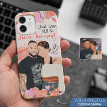 Load image into Gallery viewer, Couples Anniversary cell phone case personalized
