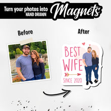 Load image into Gallery viewer, Personalized Magnets for Best Wife Year
