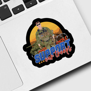 Awesome Support Our Troops Sticker designs customize for a personal touch