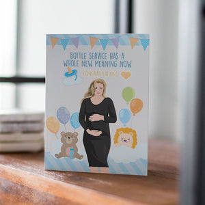 Baby Shower Card Sticker designs customize for a personal touch
