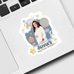 Baby Shower Thank You for Coming Sticker designs customize for a personal touch