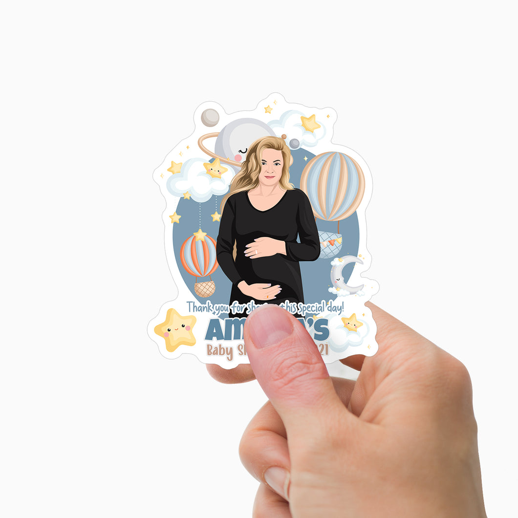 Baby Shower Thank You for Coming Stickers Personalized