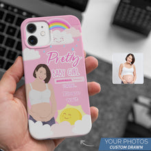 Load image into Gallery viewer, Personalized Custom Drawn Baby Girl Loading Phone Cases with Photos
