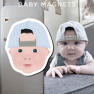 Custom Baby Face Magnets